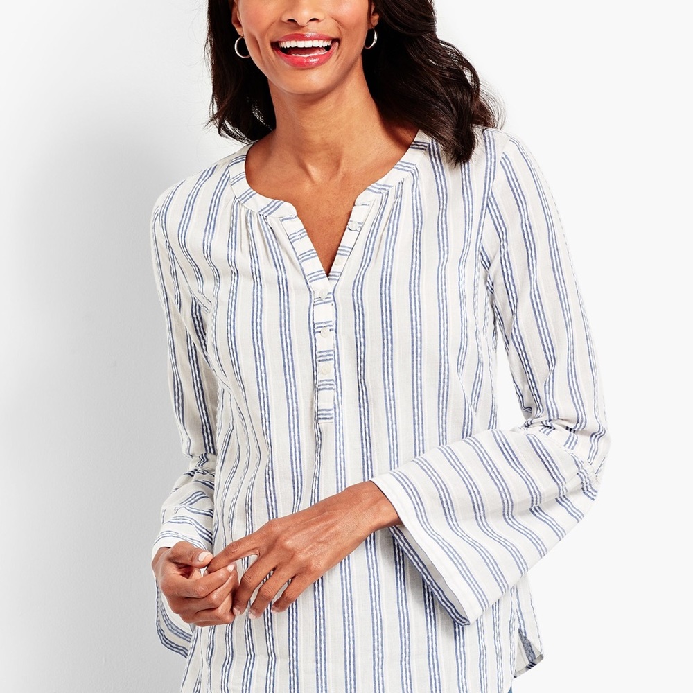 COPY - Talbots Striped Popover NWOT
